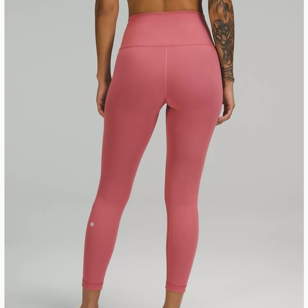 Lululemon high rise align leggings. Color brier rose.